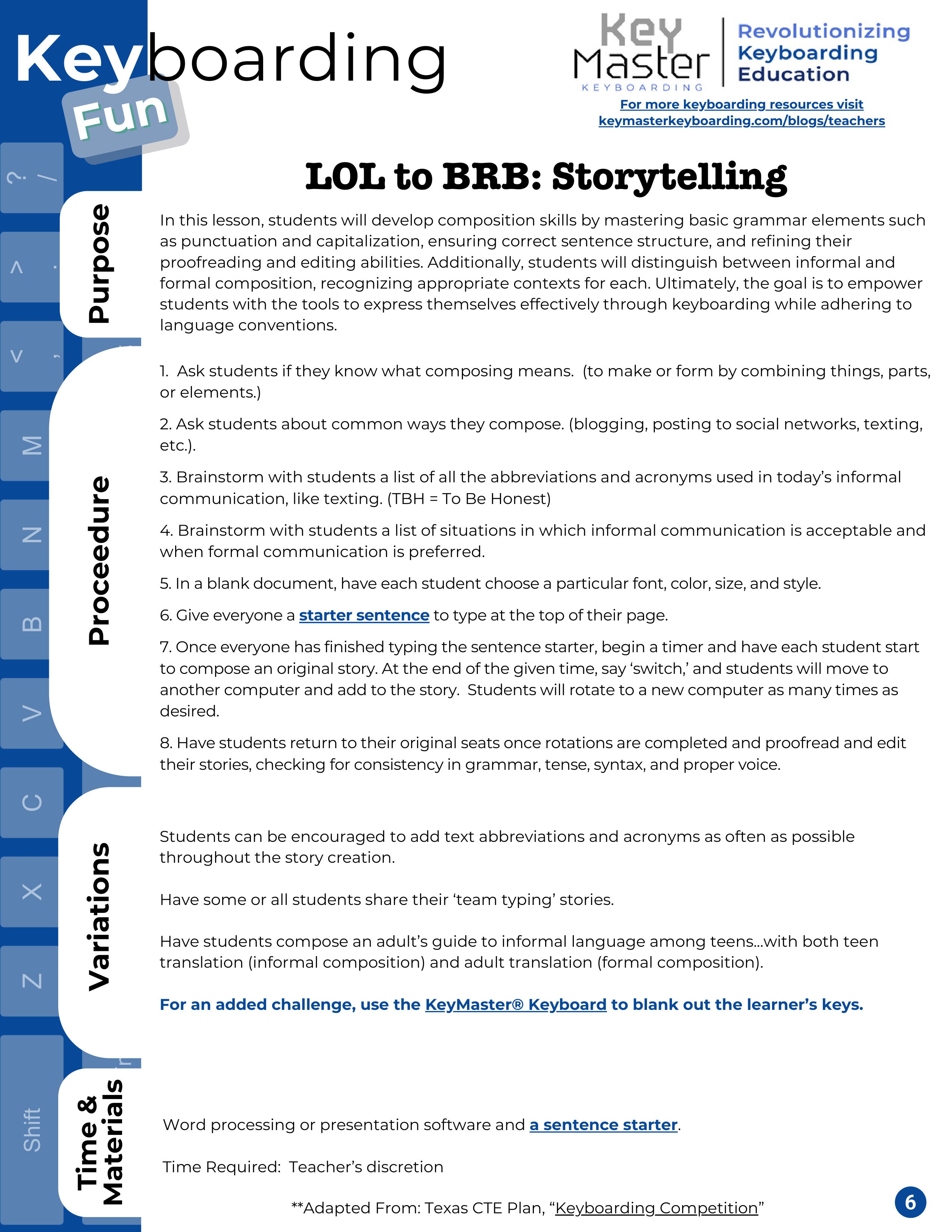 Type Faster, not Harder: Keyboarding Teacher Resource eBook