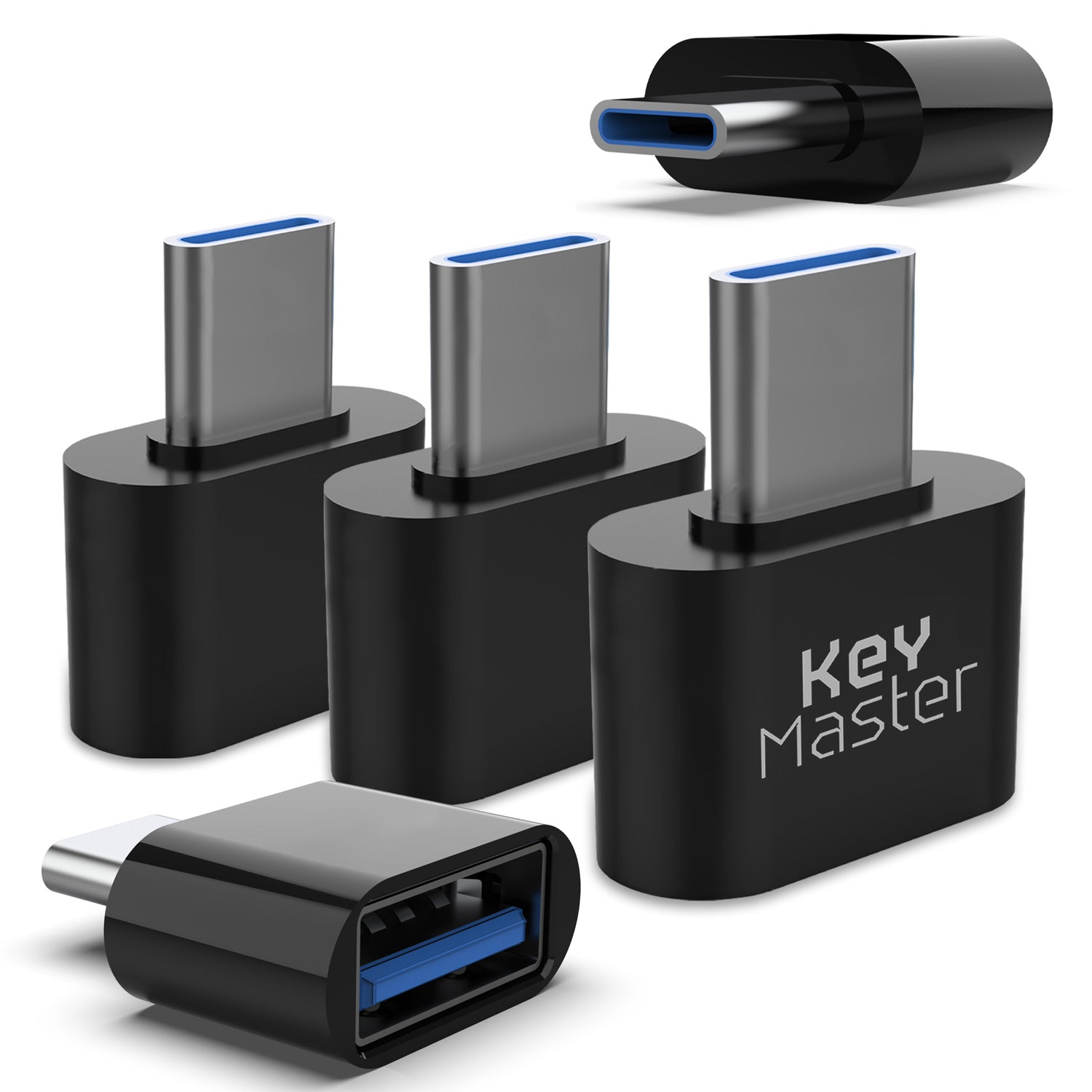 5 PACK USB-A Female to USB-C Male Adapter